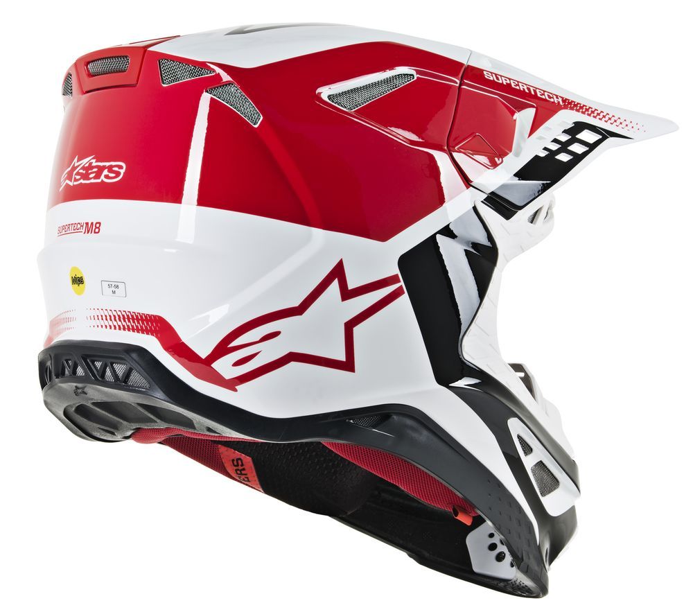 S.Tech S M8 Triple Helmet Red/White Xs