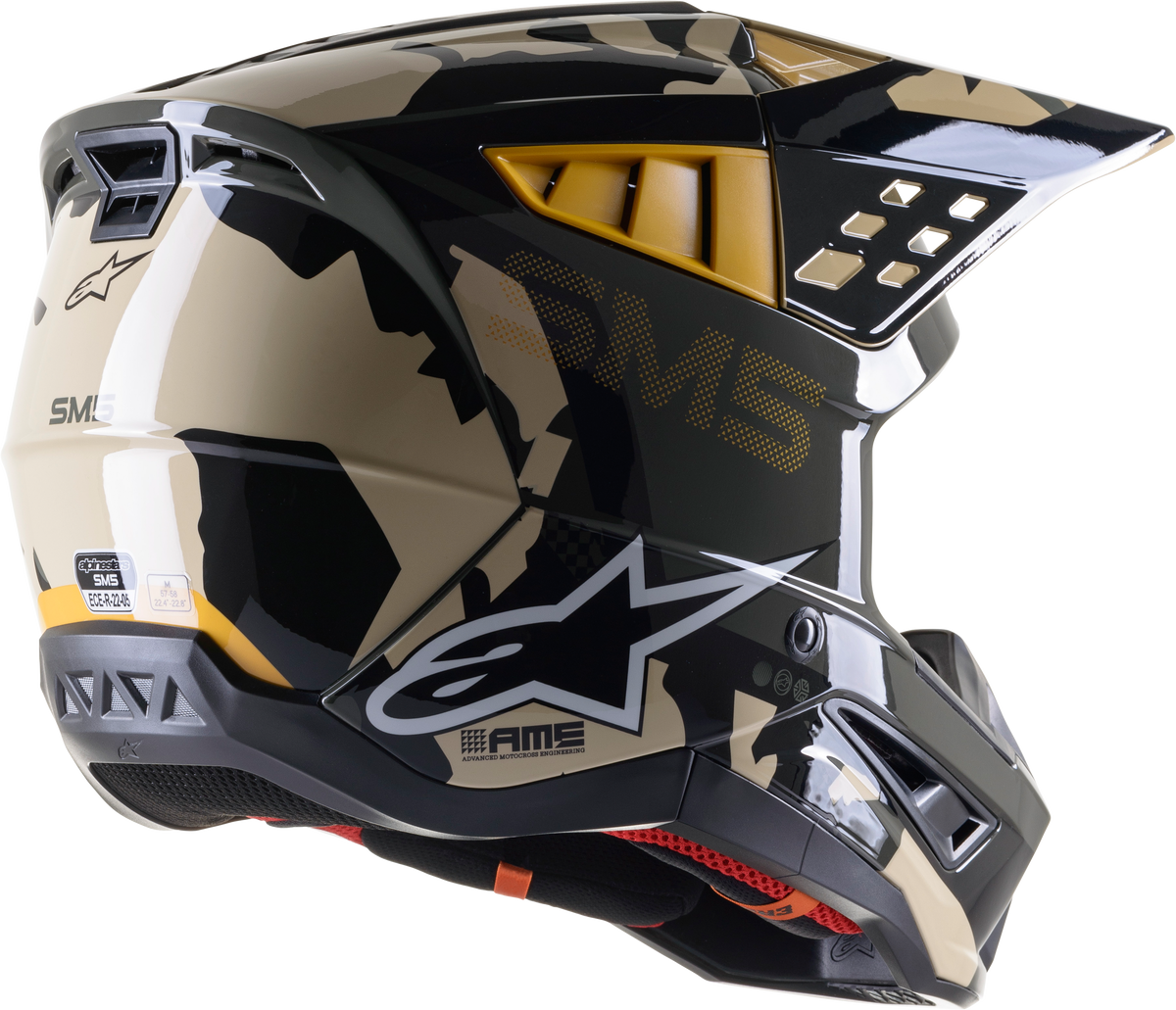 S M5 Rover Helmet Sand/Tangerine/Camo Md