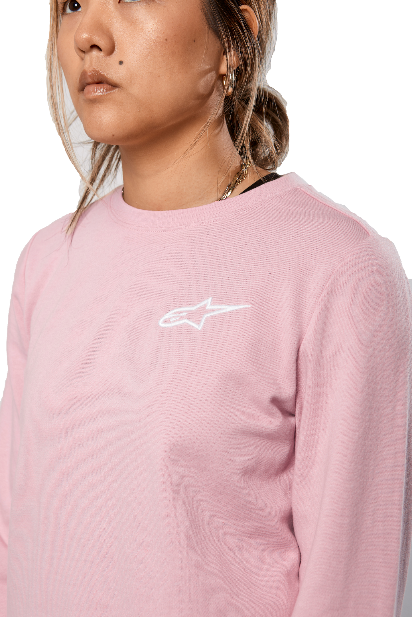 Womens Ageless Chest Crew Fleece Pink Xl