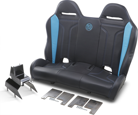 BS SAND Performance Bench Seat - Double T - Black/Titanium Blue PEBETBDTC