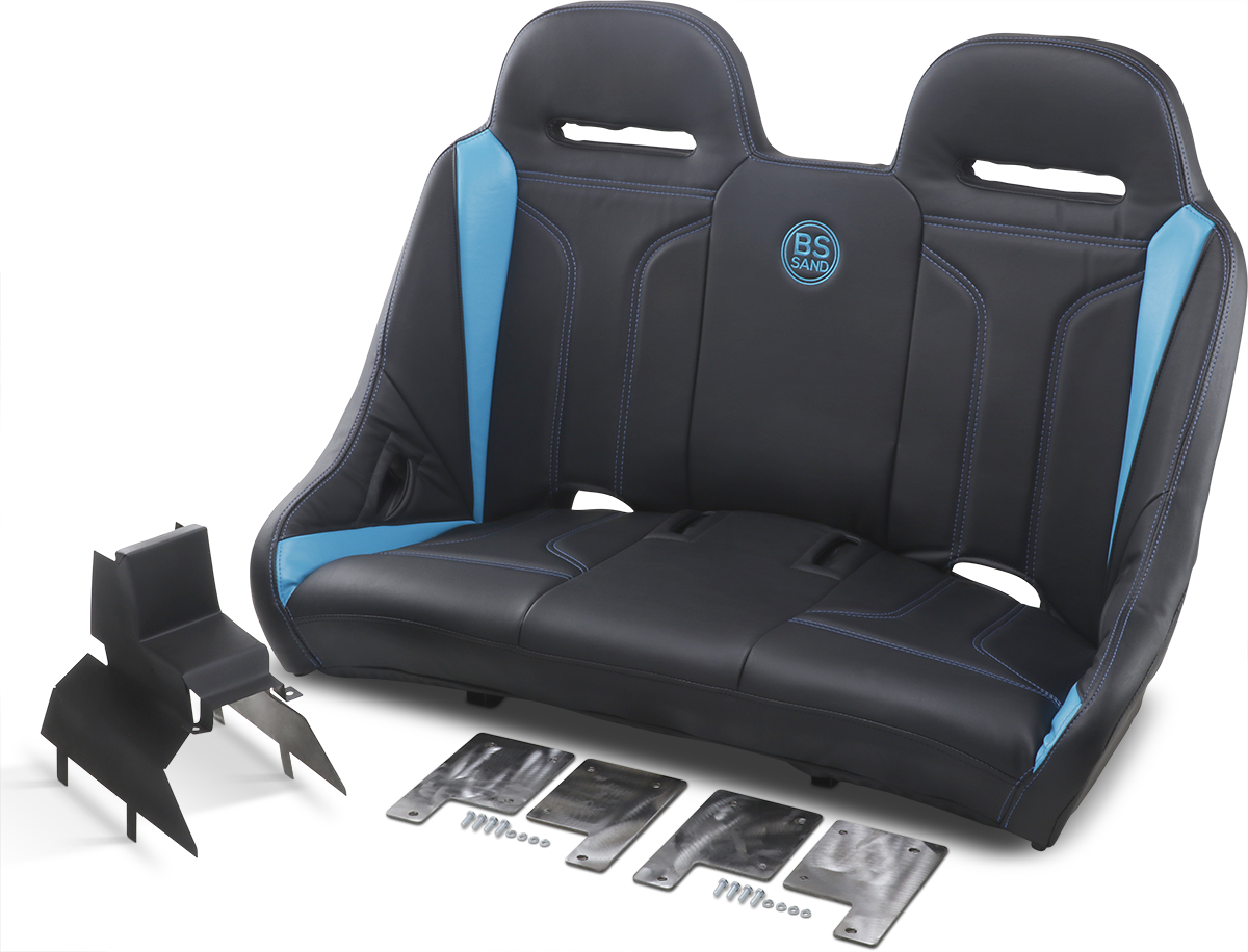 BS SAND Extreme Bench Seat - Double T - Black/Titanium Blue EXBETBDTC