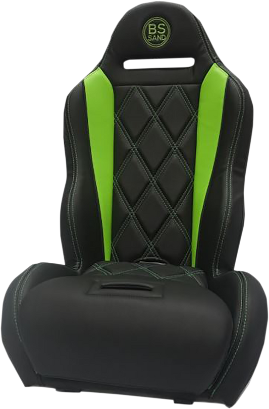 BS SAND Performance Seat - Big Diamond - Black/Green PBUBLBDKW