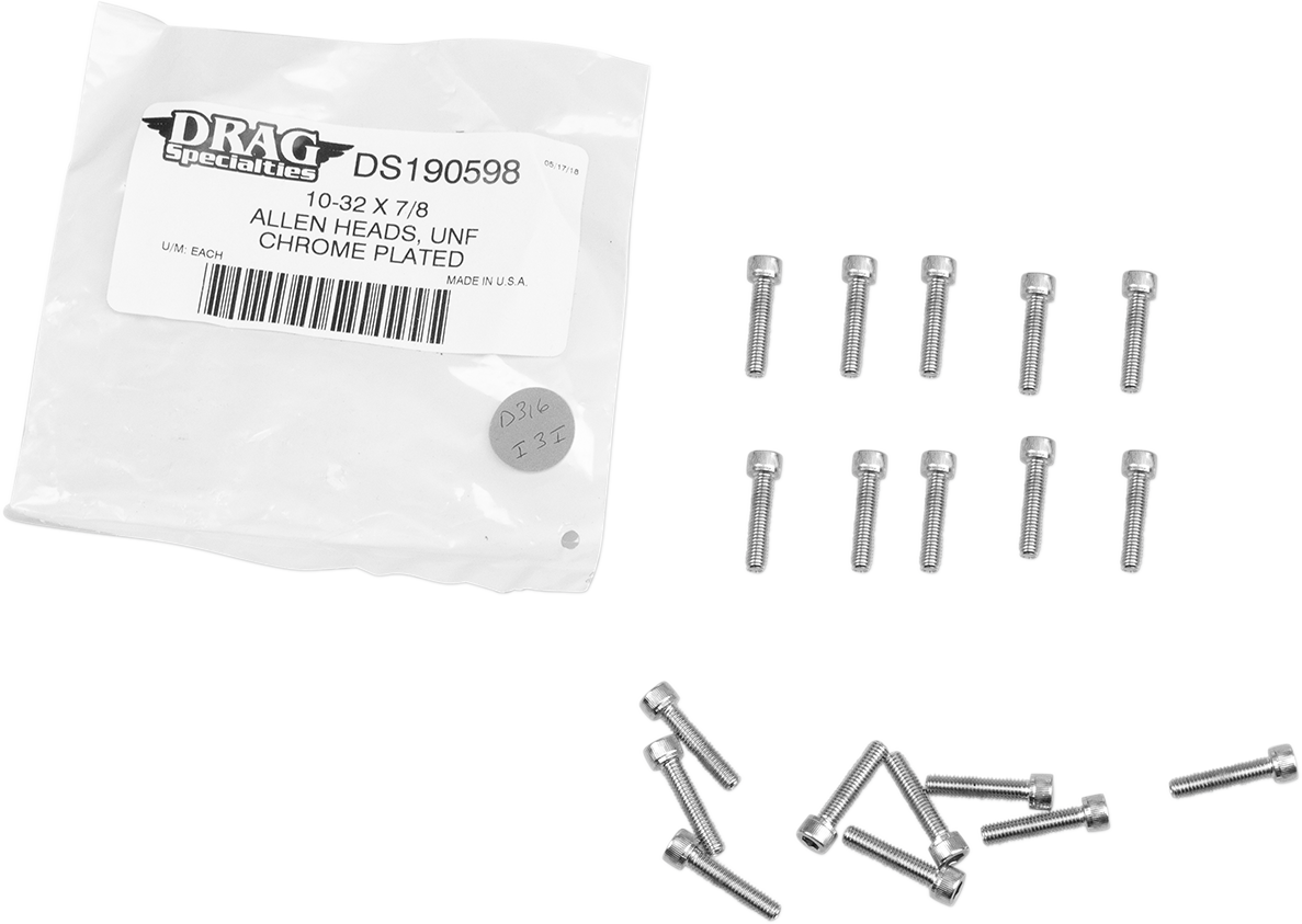 DRAG SPECIALTIES 10-32 X 7/8 Socket Head MPB203