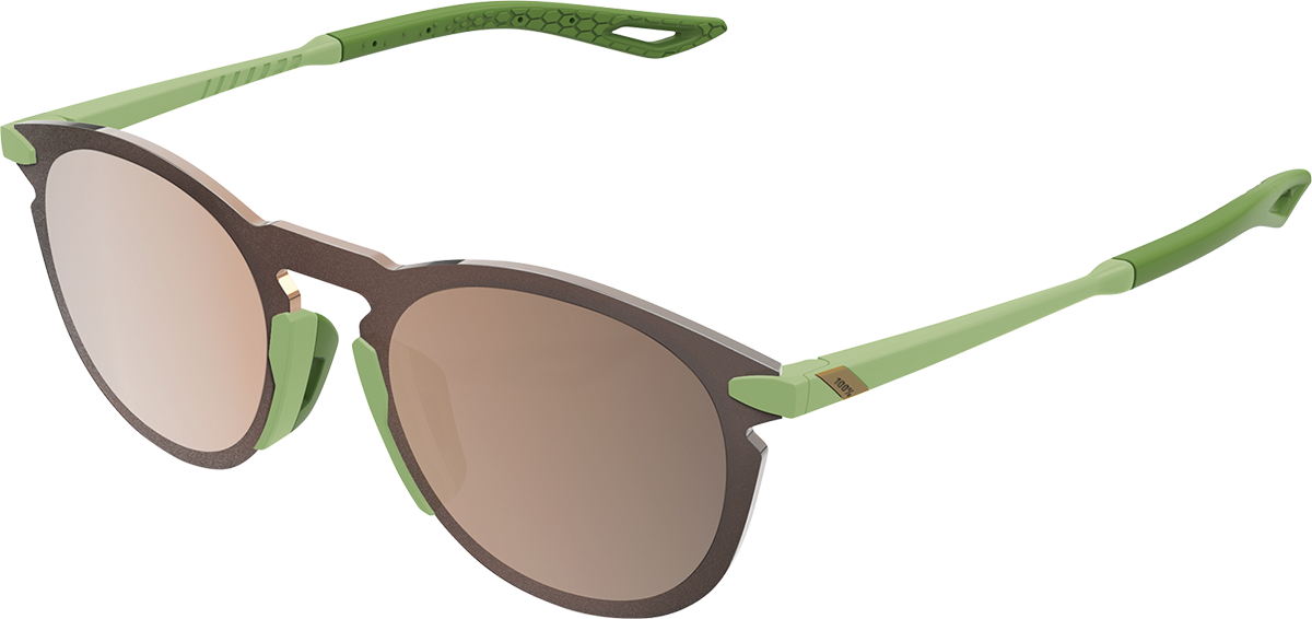 100% Legere Sunglasses - Round - Viperidae - Bronze Mirror 61040-389-80