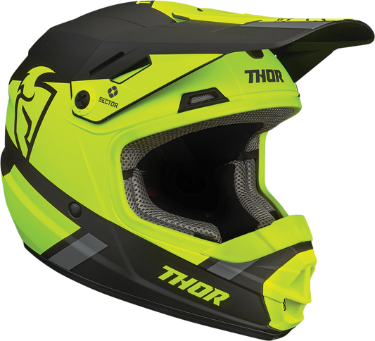 THOR Youth Sector Helmet - Split - MIPS - Acid/Black - Medium 0111-1357