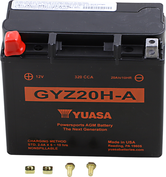 YUASA AGM Battery - GYZ20H-A YUAM720GHA