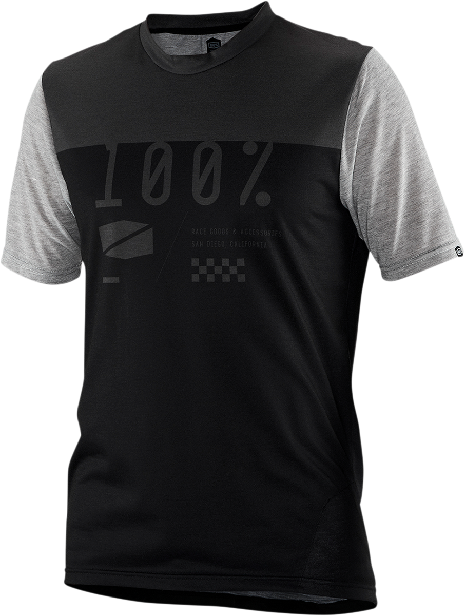 100% Airmatic Jersey - Short-Sleeve - Black/Charcoal -  Medium 41312-057-11
