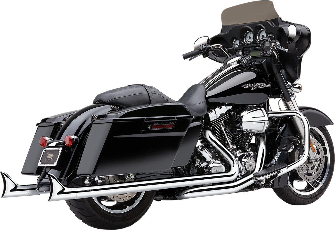 COBRA Dual Speedster Exhaust - Chrome - Fishtail -  '10-'16 Dresser 6974