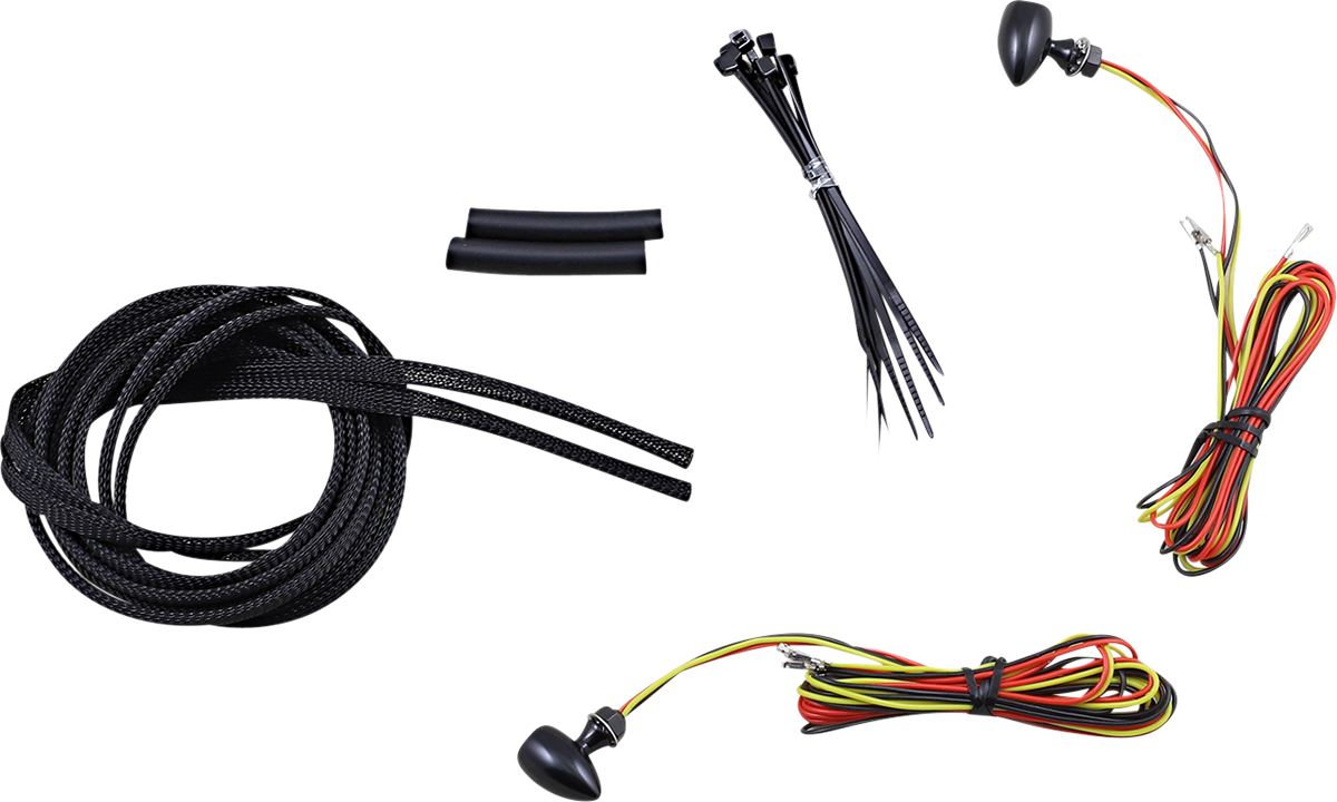 CUSTOM DYNAMICS Micro Turn Signals - Dual  - Amber/Red - Black CD-MICRO-AR-B