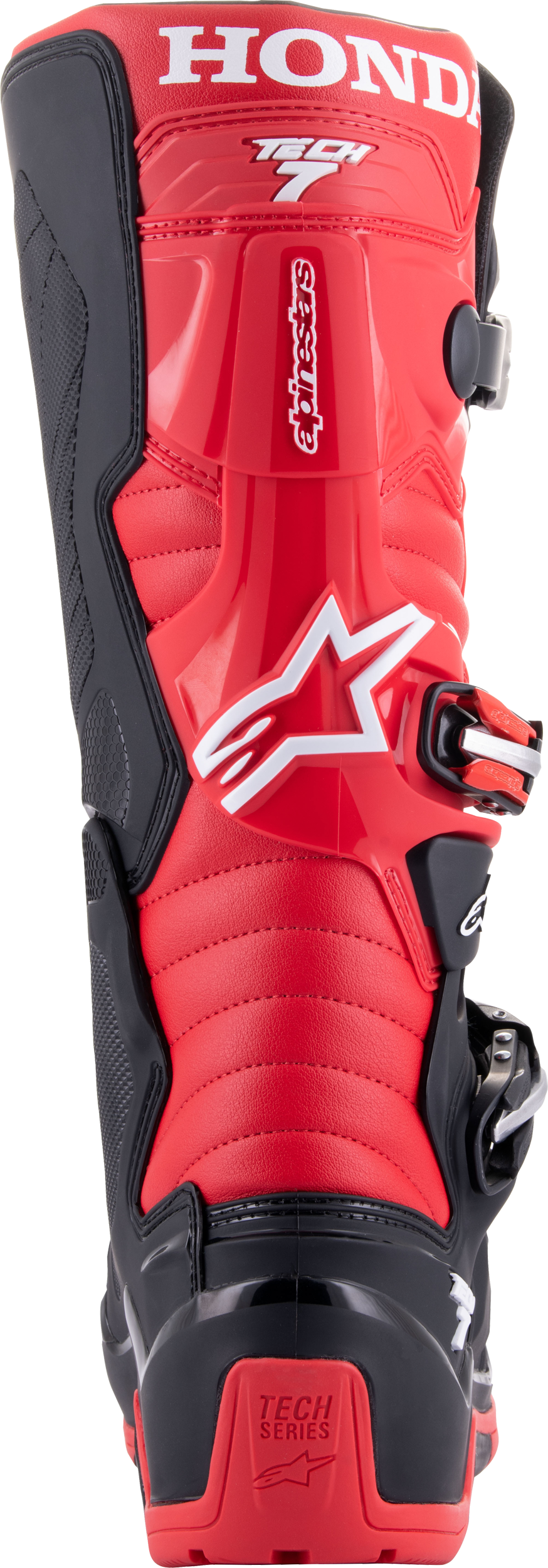 Honda Tech 7 Enduro Drystar Black/Bright Red Sz 6