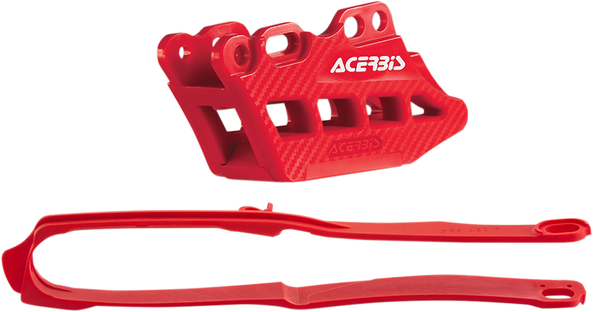 ACERBIS Chain Guide and Slider Kit - Honda CRF250R/CRF450R/RX  - Red 2666240004