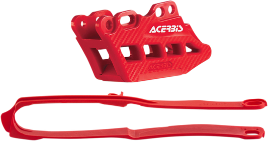 ACERBIS Chain Guide and Slider Kit - Honda CRF250R/CRF450R/RX  - Red 2666240004