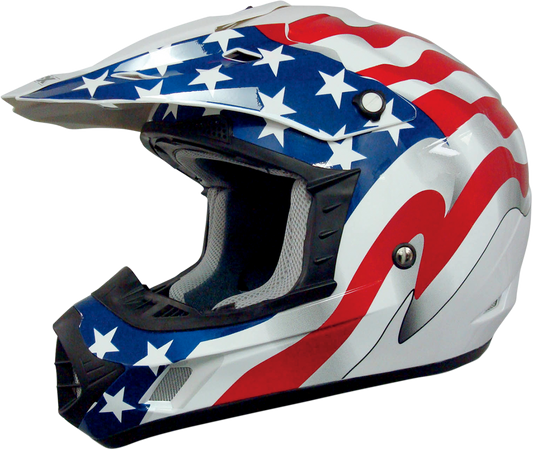 AFX FX-17 Helmet - Flag - White - XS 0110-2374