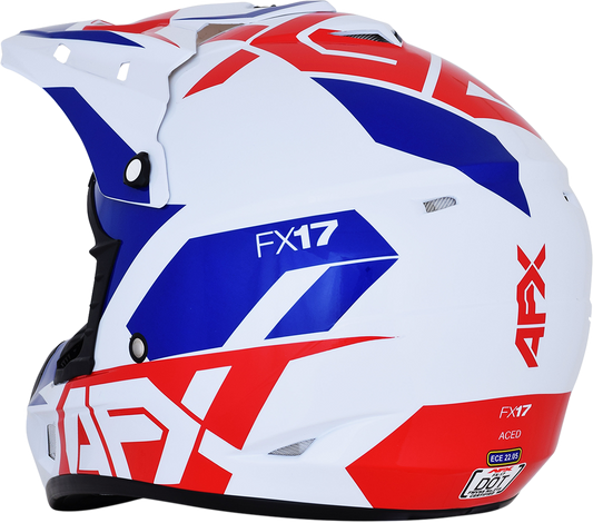 AFX FX-17 Helmet - Aced - Red/White/Blue - XL 0110-6482