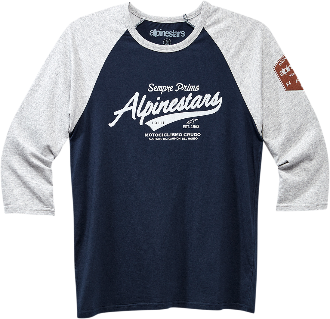 ALPINESTARS Script T-Shirt - Gray/Navy - XL 1230715051171XL