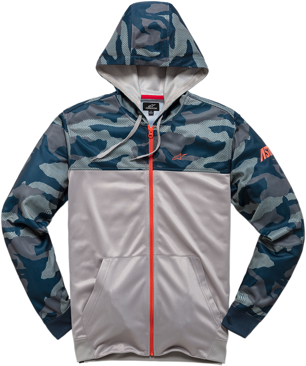 ALPINESTARS Reckon Zip Hoodie - Camo Navy - 2XL 12105300090712X