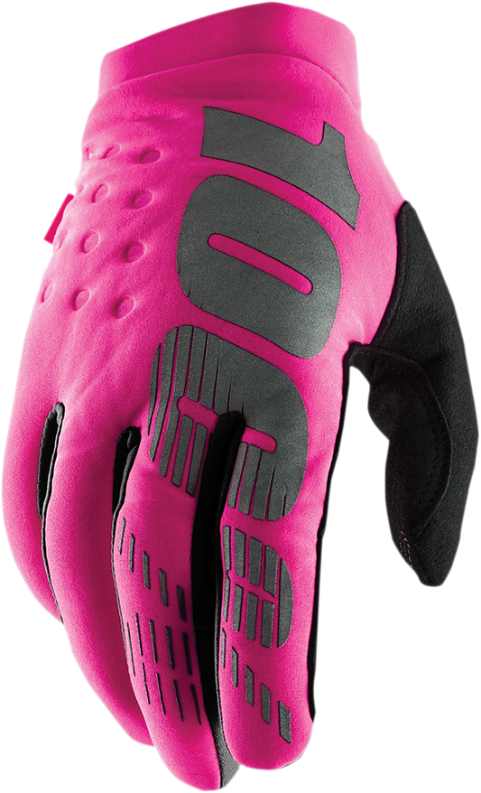 100% Women's Brisker Gloves - Black/Pink - Medium 10005-00007