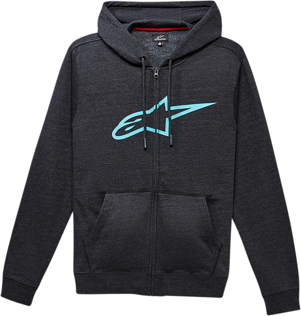 ALPINESTARS Ageless 2 Zip Hoodie - Charcoal/Turquoise - 2XL 10385305219762X