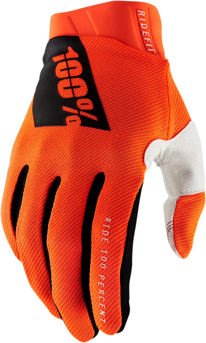 100% Ridefit Gloves - Fluorescent Orange -  2XL 10010-00009