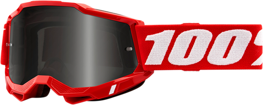 100% Accuri 2 Sand Goggles - Red - Smoke 50020-00005