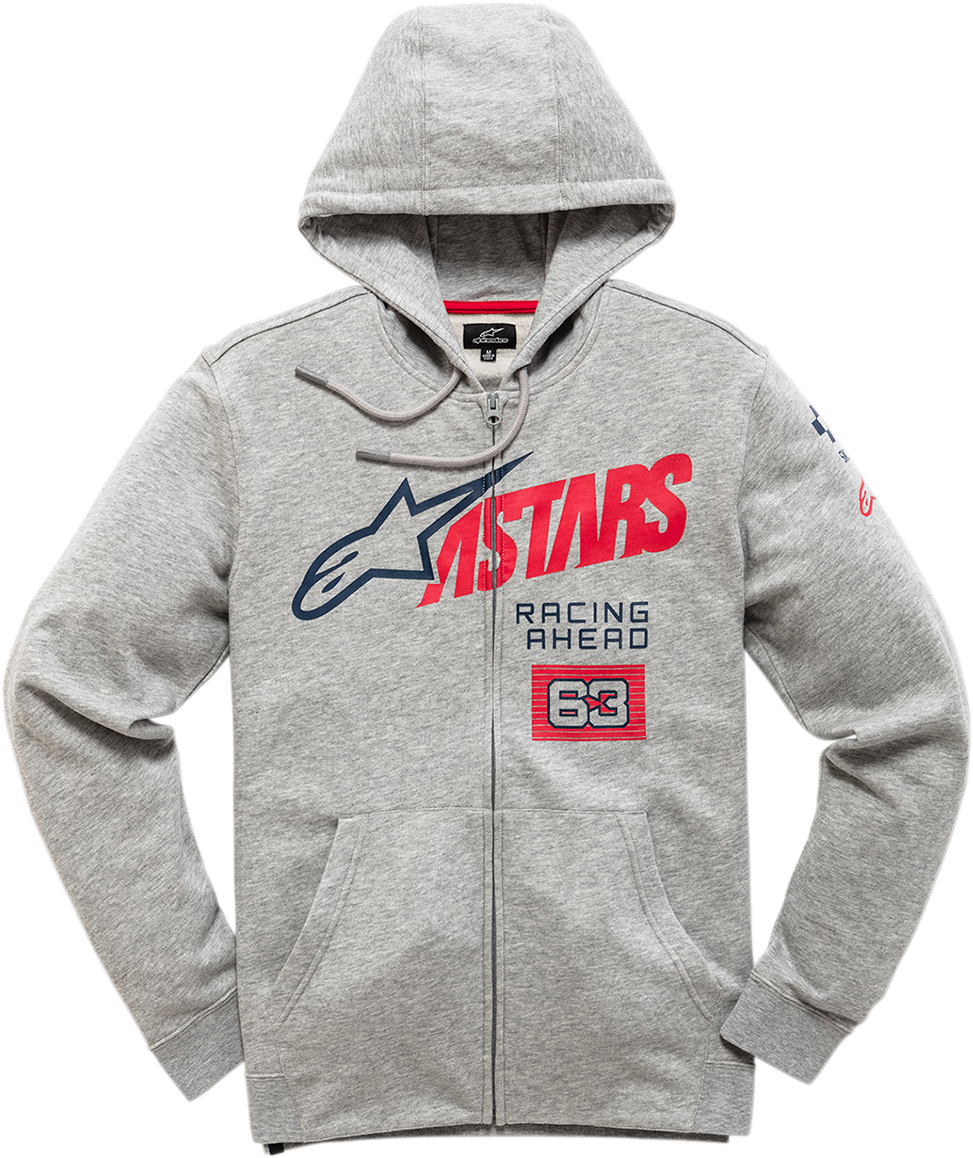 ALPINESTARS Title Zip Hoodie - Heather Gray - Medium 1210513001026M