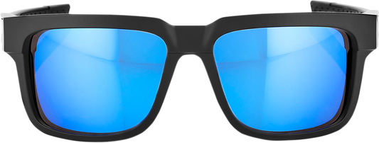 100% Type-S Sunglasses - Black - Blue Mirror 61032-019-75