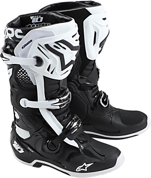 ALPINESTARS Tech 10 Boots - Black/White - US 11 2010020-12-11