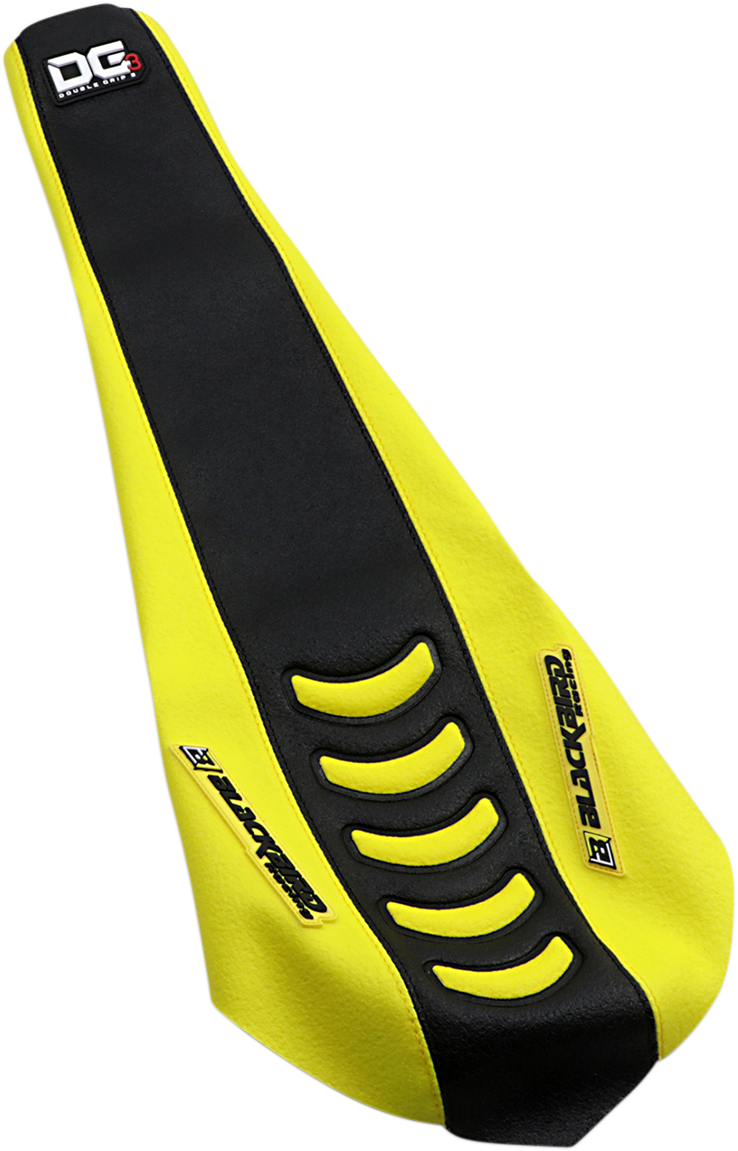 BLACKBIRD RACING Double Grip 3 Seat Cover - Black/Yellow - Suzuki 1331HUS