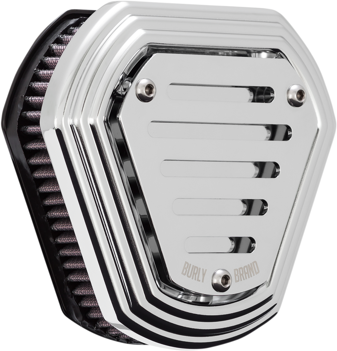 BURLY BRAND Burley Air Cleaner -  Chrome - XL B09-0012C