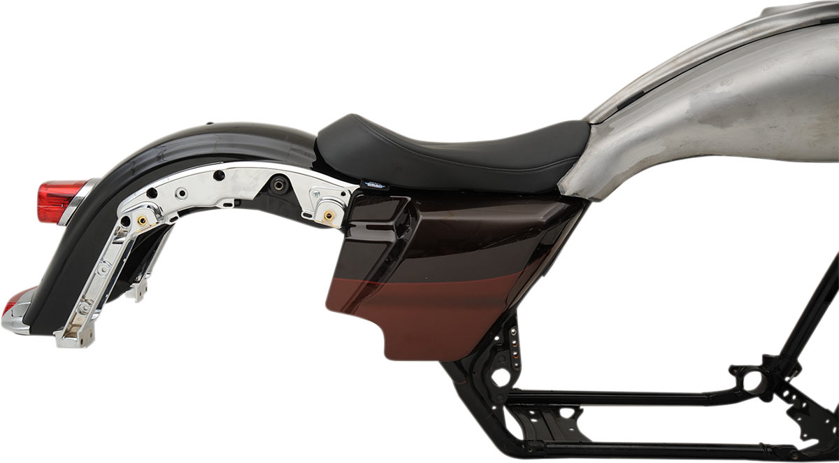 DRAG SPECIALTIES Solo Seat - Smooth - Ness Winged Tank - FL '08-'22 0801-1067
