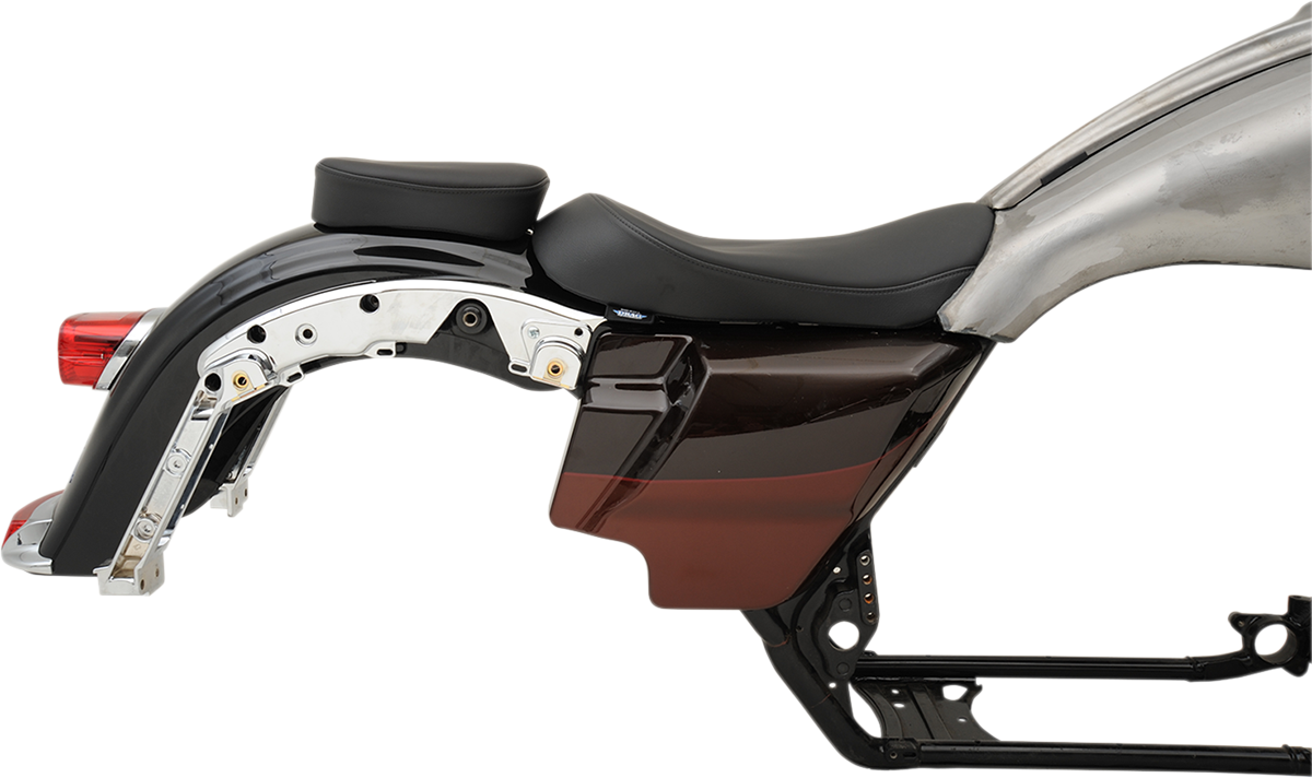 DRAG SPECIALTIES Solo Seat - Smooth - Ness Winged Tank - FL '08-'22 0801-1067