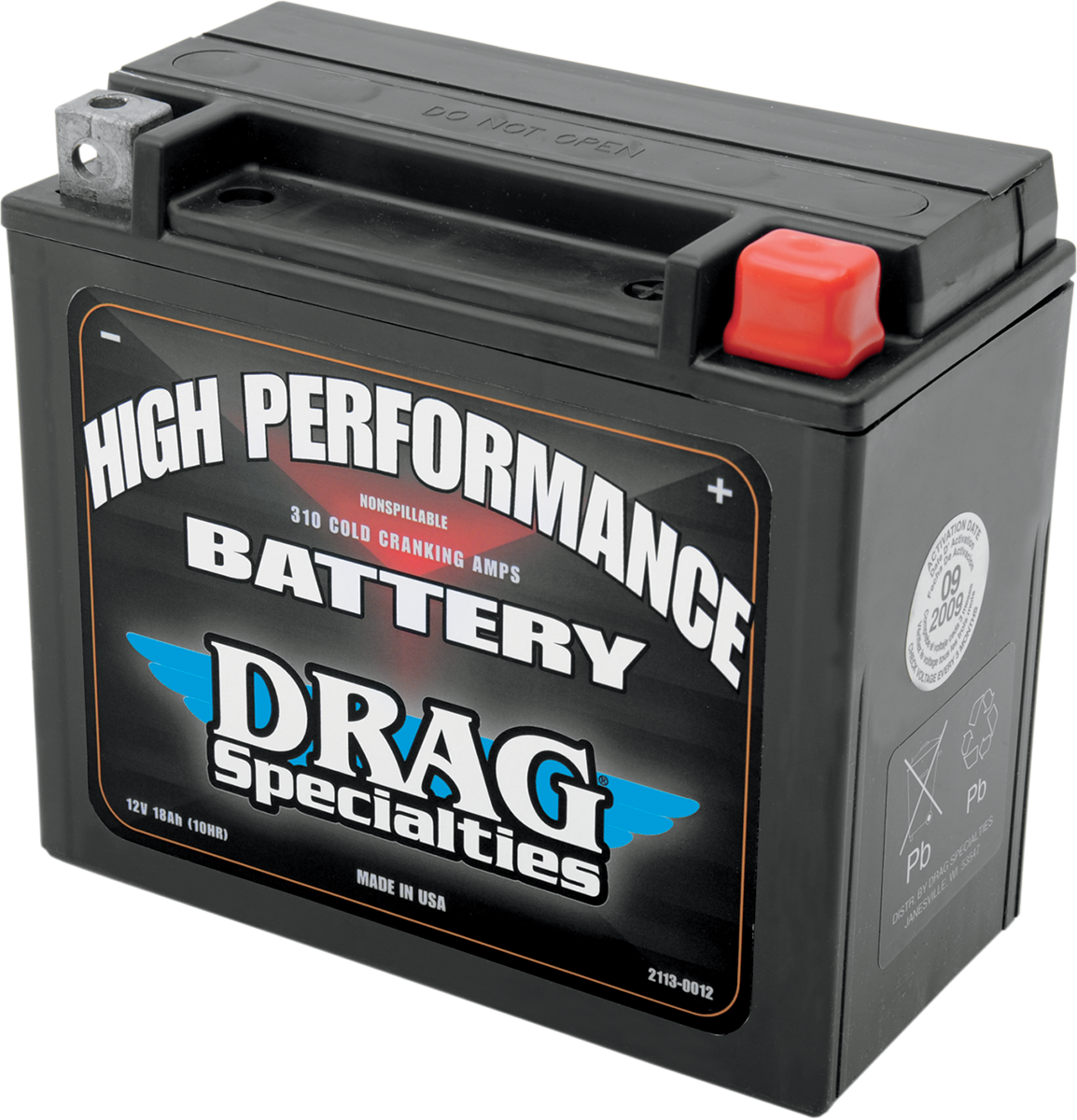 DRAG SPECIALTIES High Performance Battery - YTX20HL DRGM720BH