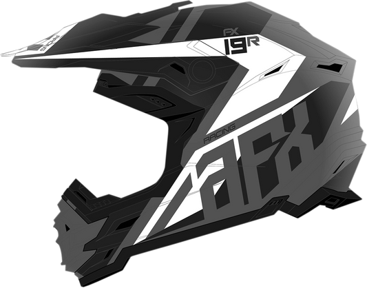 AFX FX-19R Helmet - Racing - Frost Gray - XL 0110-7076