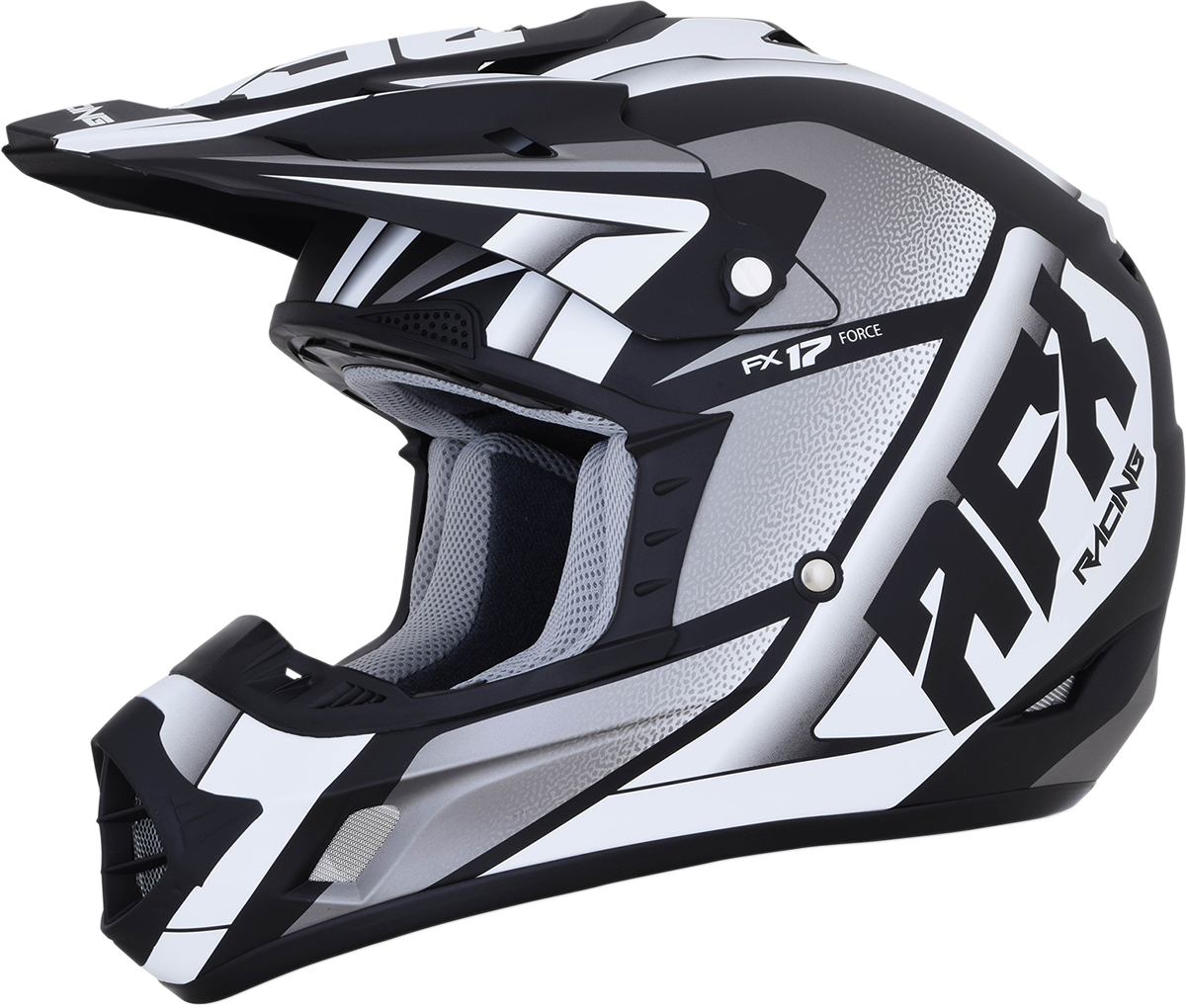 AFX FX-17 Helmet - Force - Matte Black/White - Medium 0110-5198