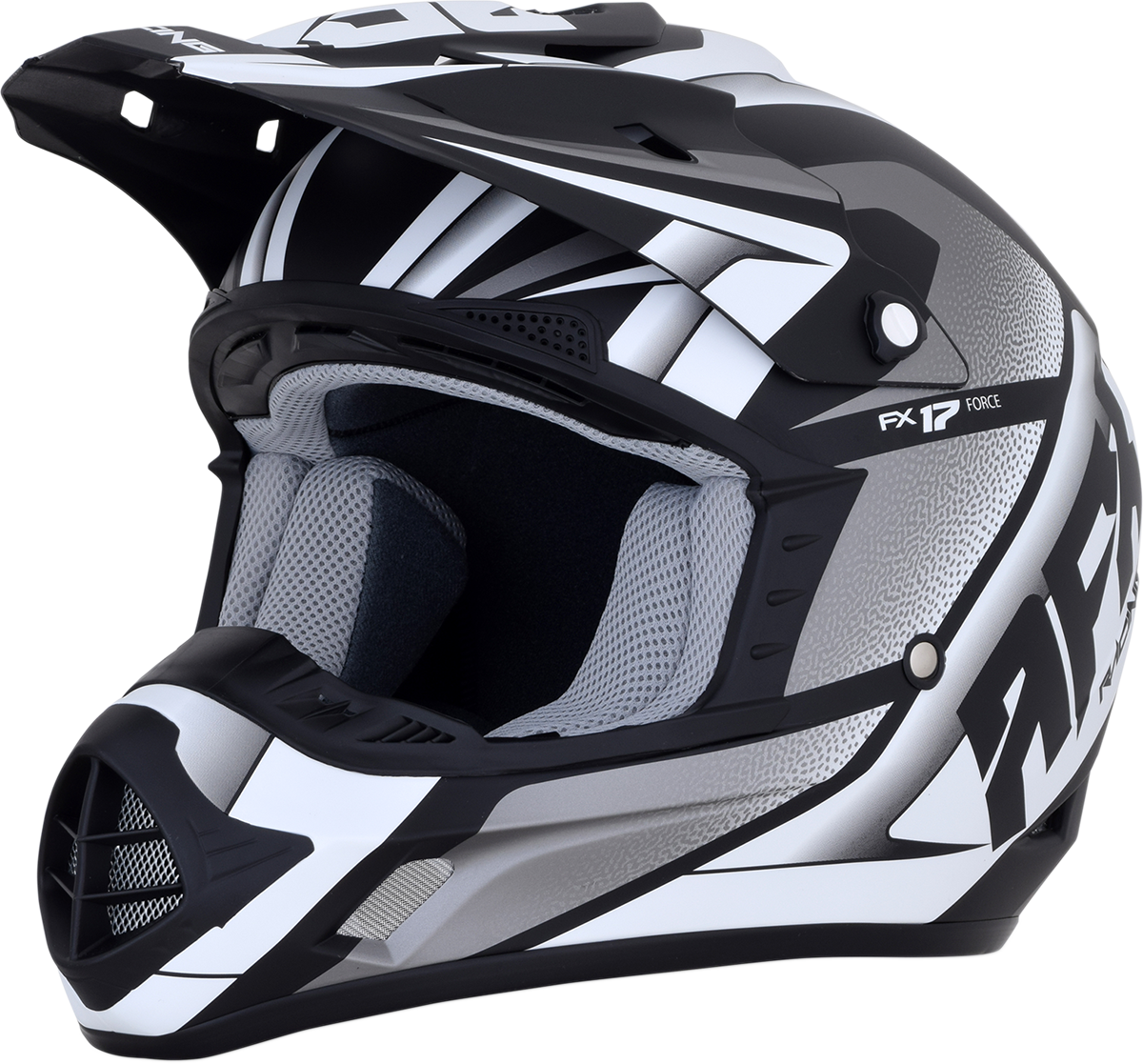 AFX FX-17 Helmet - Force - Matte Black/White - Medium 0110-5198