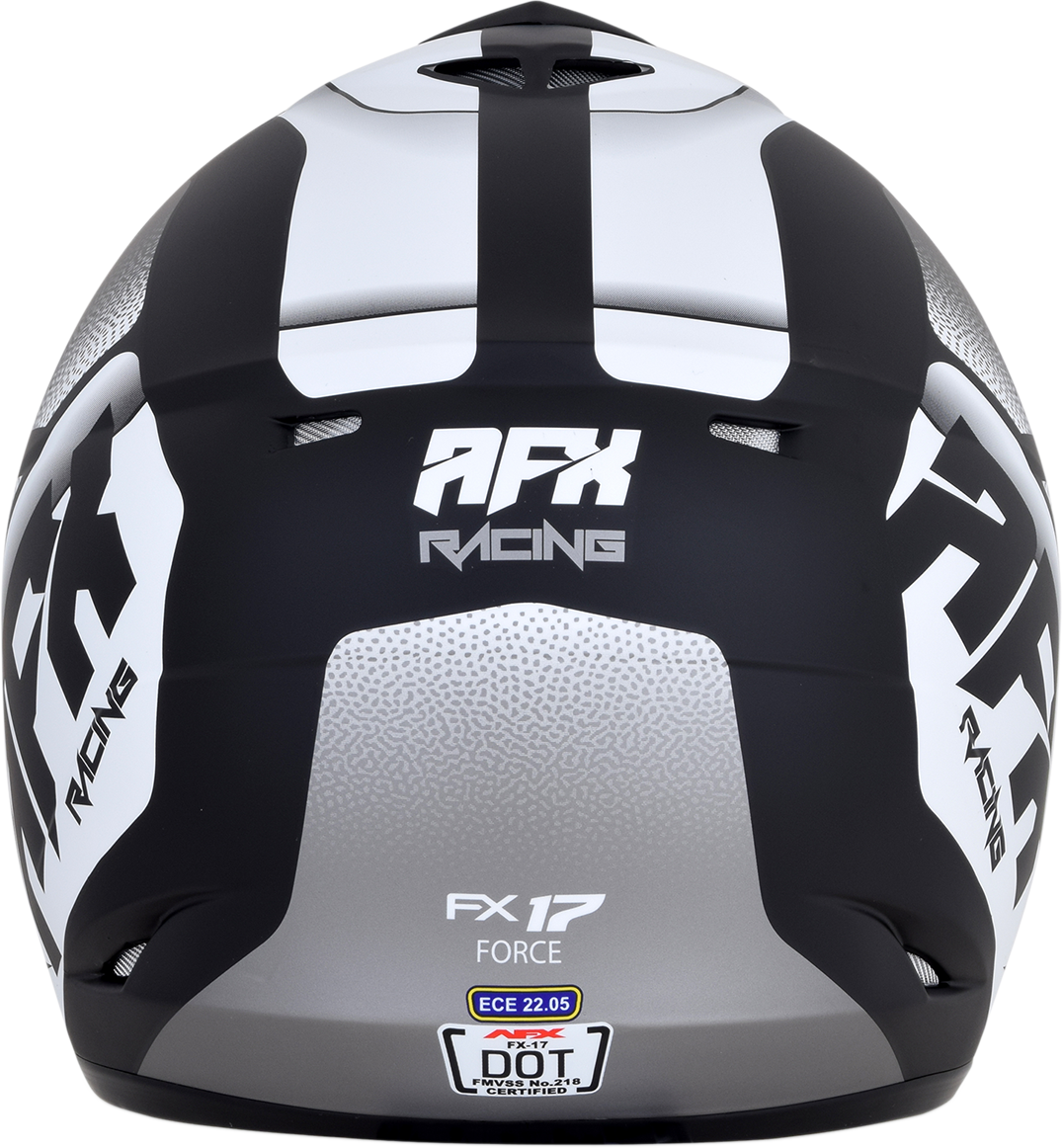 AFX FX-17 Helmet - Force - Matte Black/White - Large 0110-5199