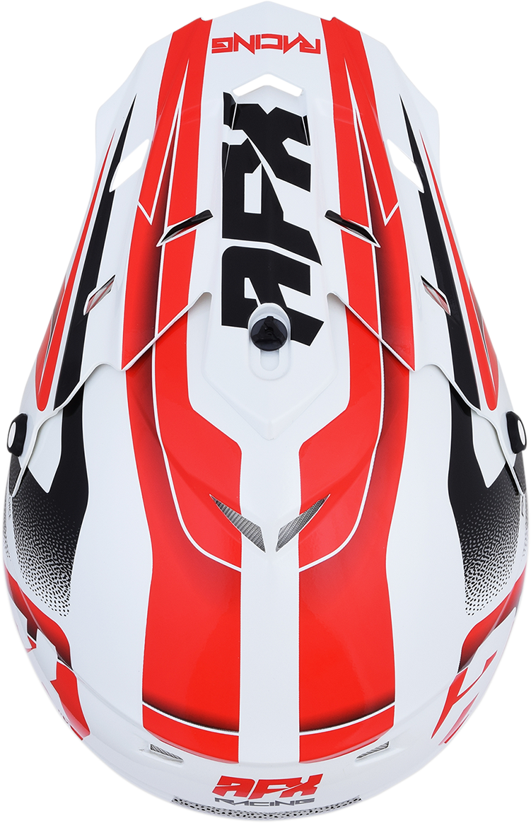 AFX FX-17 Helmet - Force - Pearl White/Red - Large 0110-5246