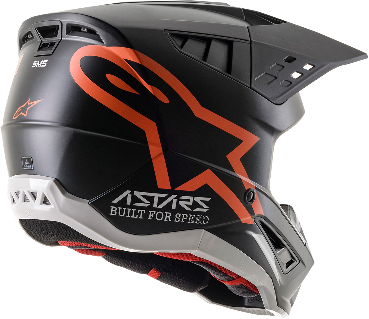 ALPINESTARS SM5 Helmet - Compass - Matte Black/Orange Fluo - Small 8303321-1149-SM