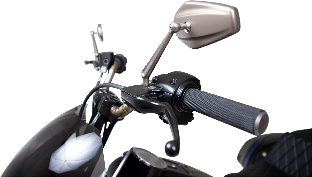 ARLEN NESS Mini Stocker Mirror - Titanium - Left 13-168