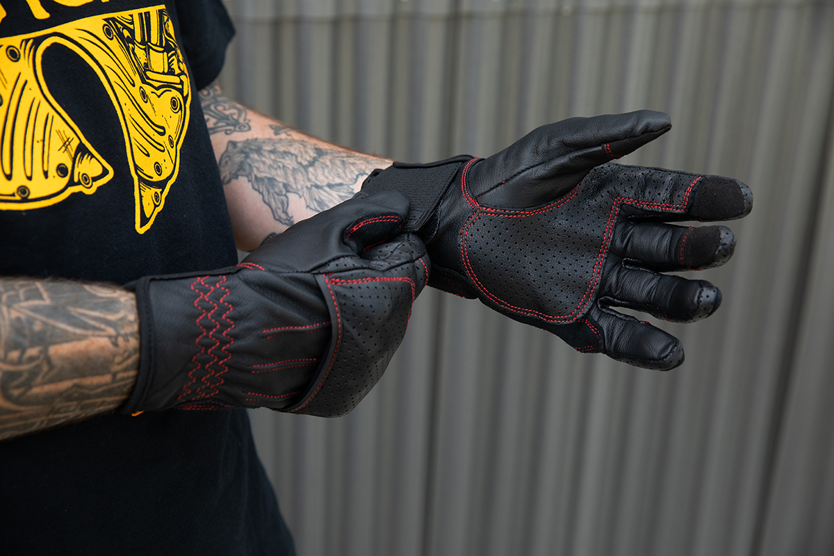BILTWELL Borrego Redline Gloves - Small 1506-0108-302
