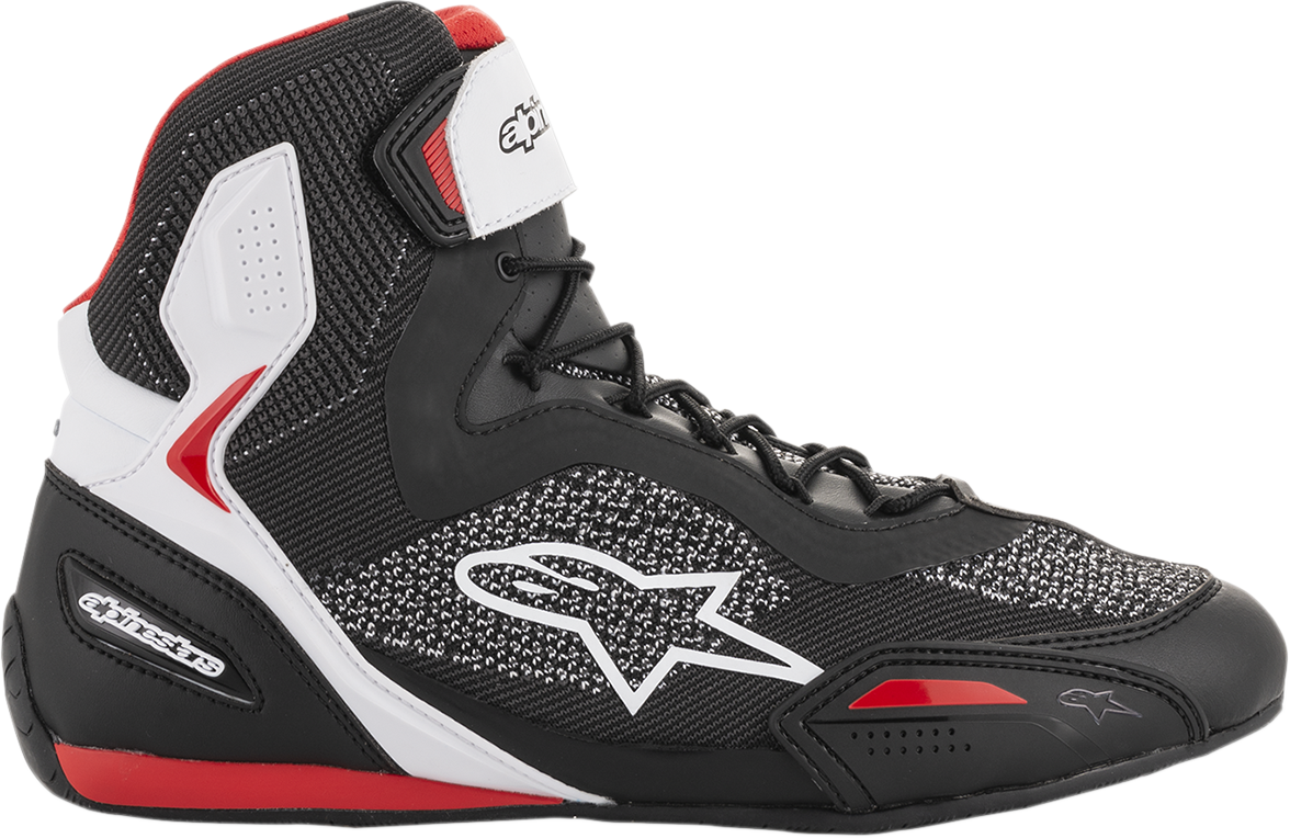 ALPINESTARS Faster-3 Rideknit Shoes - Black/White/Red - US 10.5 2510319123-10.5