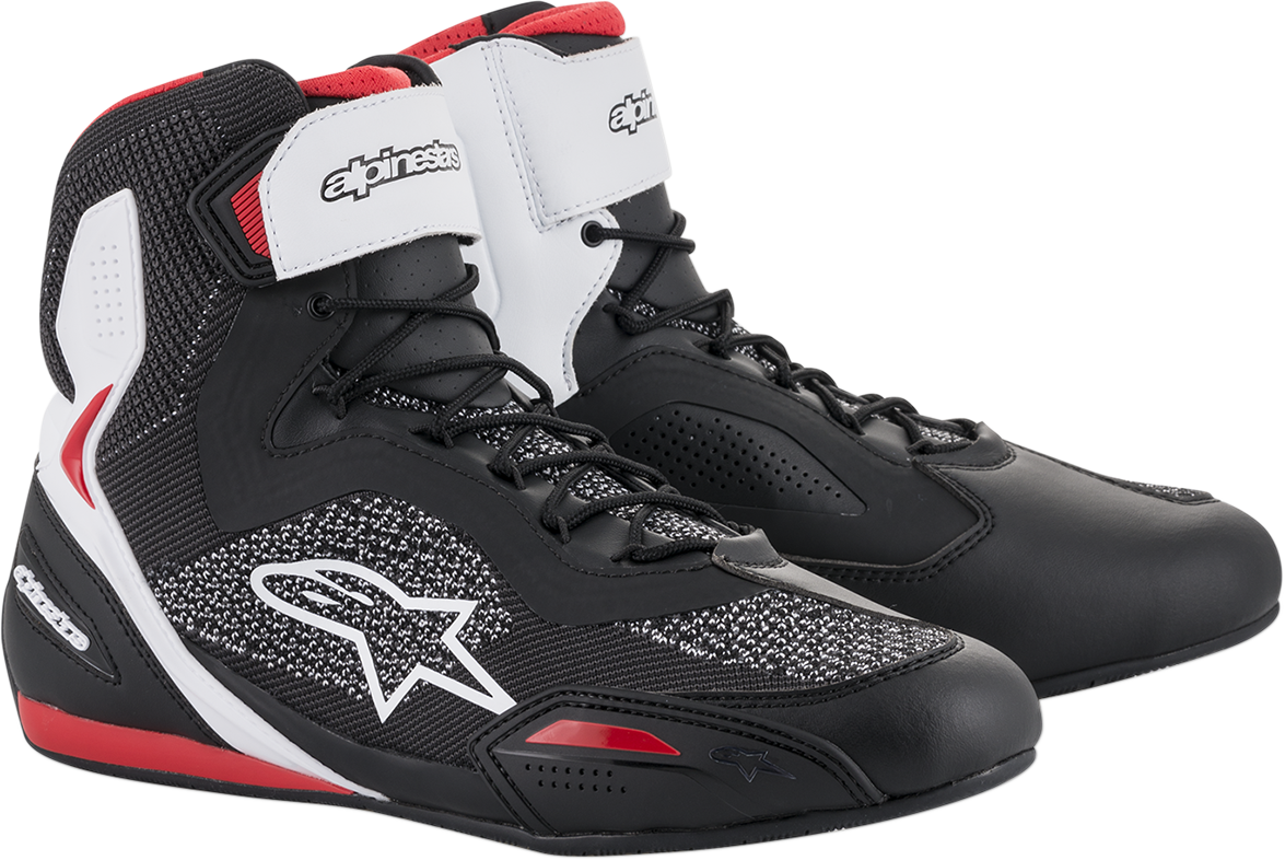 ALPINESTARS Faster-3 Rideknit Shoes - Black/White/Red - US 10.5 2510319123-10.5