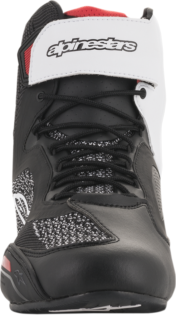 ALPINESTARS Faster-3 Rideknit Shoes - Black/White/Red - US 10.5 2510319123-10.5