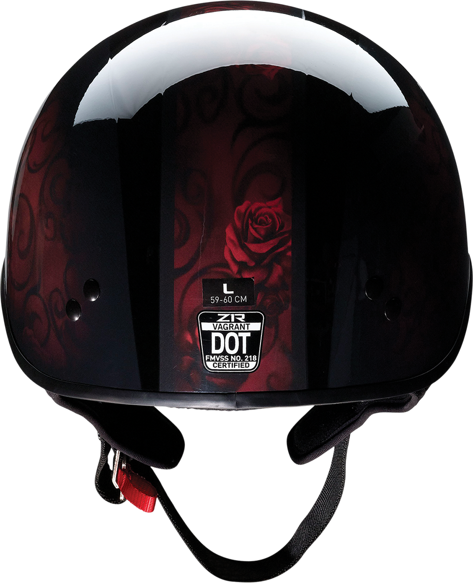 Z1R Vagrant Helmet - Red Catrina - Black/Red - Medium 0103-1315