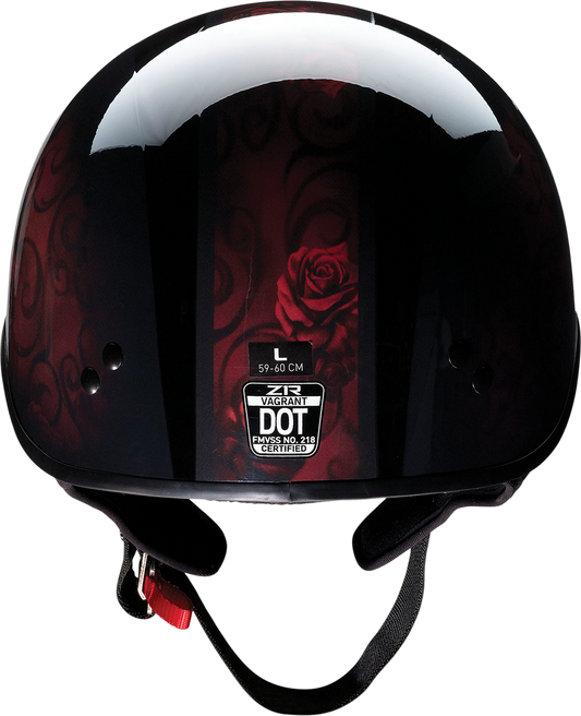 Z1R Vagrant Helmet - Red Catrina - Black/Red - Medium 0103-1315