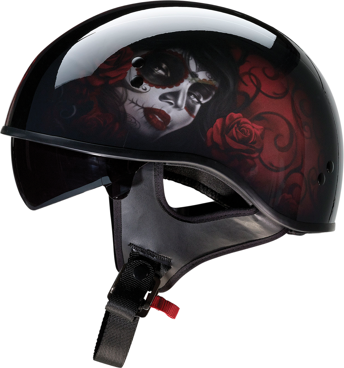 Z1R Vagrant Helmet - Red Catrina - Black/Red - XL 0103-1317