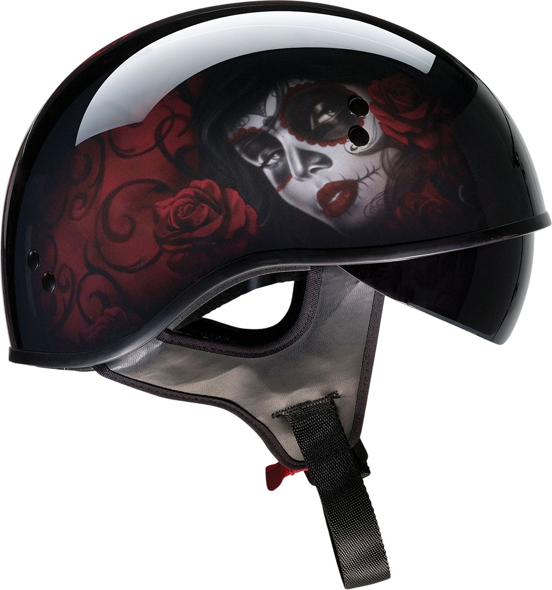 Z1R Vagrant Helmet - Red Catrina - Black/Red - XL 0103-1317