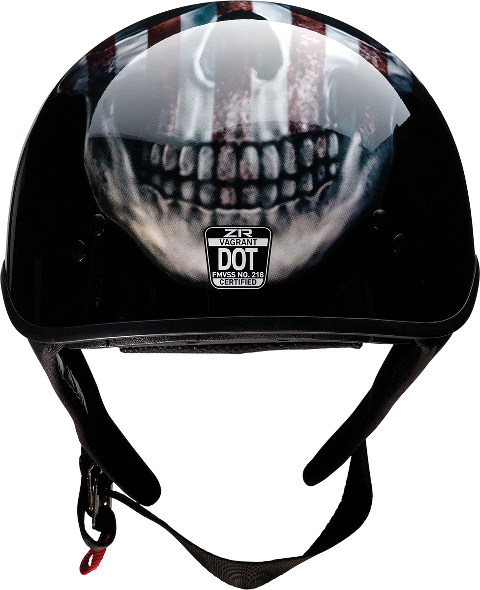 Z1R Vagrant Helmet - USA Skull - Black - Small 0103-1308