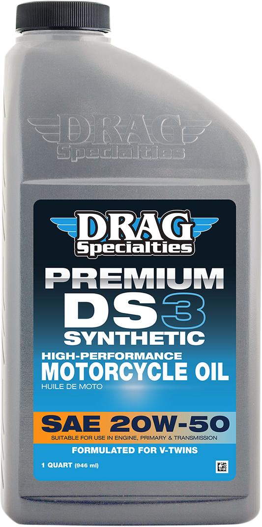 DRAG SPECIALTIES OIL DS3 Synthetic Engine Oil - 20W-50 - 1 U.S. quart 198921