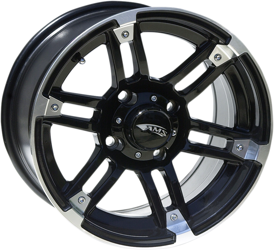 AMS Wheel - Roll'n 104 - Front/Rear - Machined Black - 14x7 - 4/137 - 5+2 4733-031AB